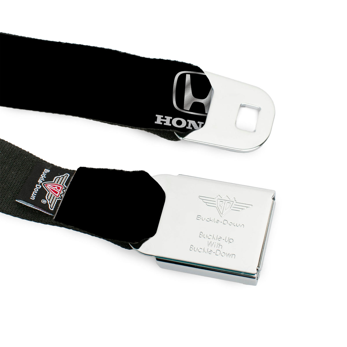 Honda Seatbelt Belt - Honda Logo Black/Silver REPEAT Webbing Seatbelt Belts Honda