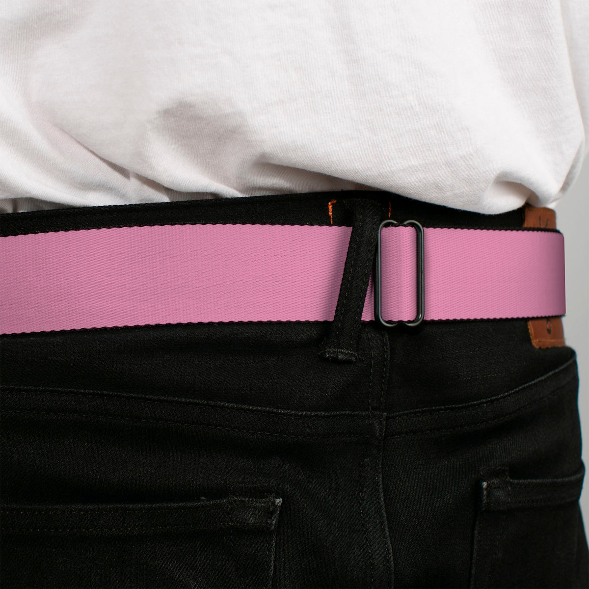 Dodge Red Rhombus Seatbelt Belt - Baby Pink Webbing Seatbelt Belts Dodge