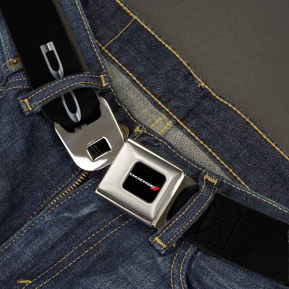 Dodge Red Rhombus Full Color Seatbelt Belt - Dodge Red Rhombus REPEAT Webbing Seatbelt Belts Dodge