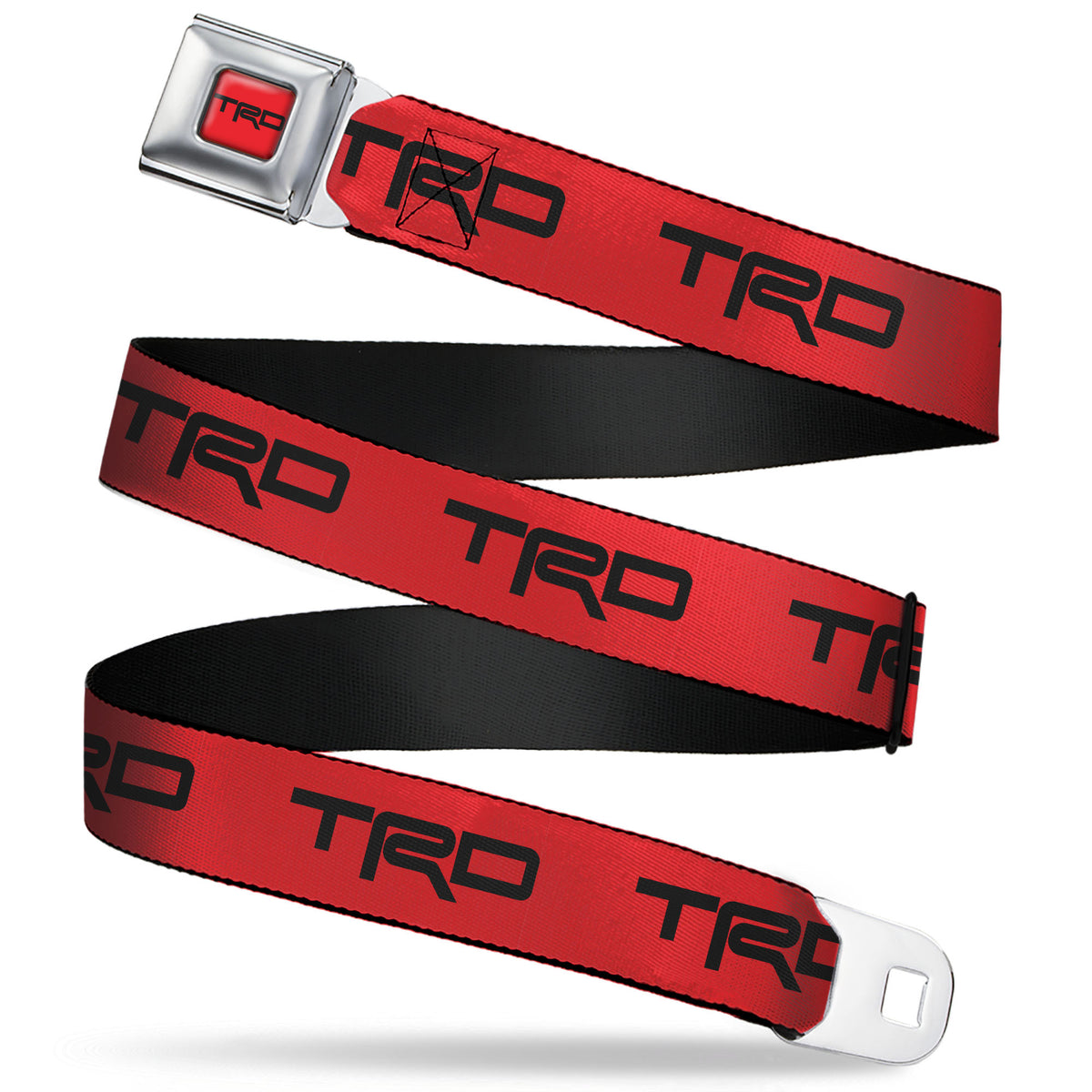Toyota Racing Development TRD Logo Full Color Red/Black Seatbelt Belt - TRD Logo Red/Black Webbing Seatbelt Belts Toyota