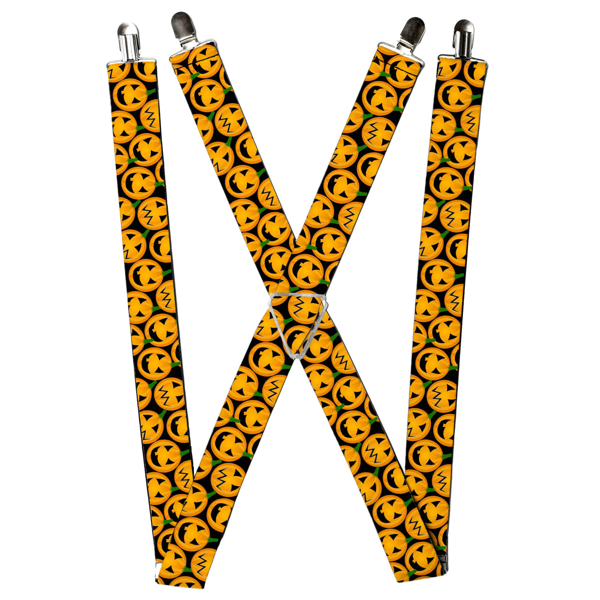 Suspenders - Jack-o'-Lantern Collage Black Suspenders Buckle-Down