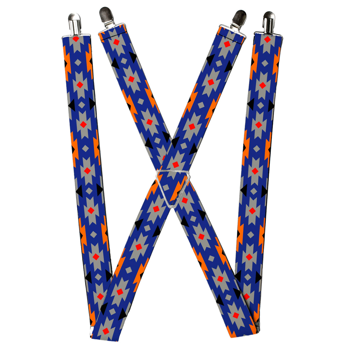 Suspenders - Navajo Gray/Blue/Orange/Black Suspenders Buckle-Down