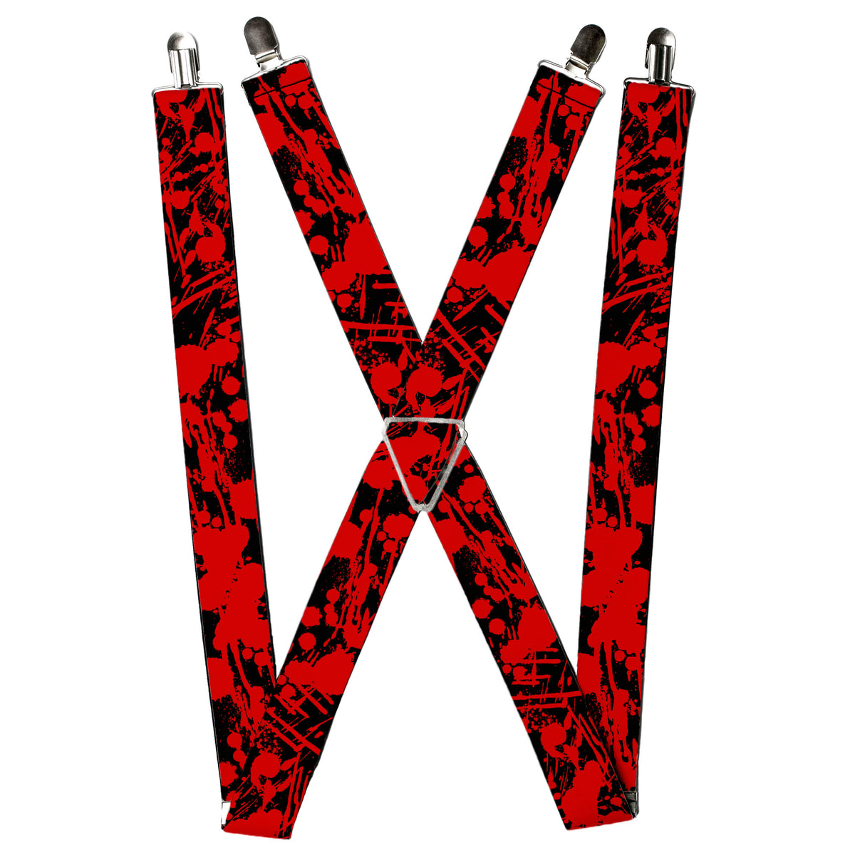 Suspenders - Splatter Black/Red Suspenders Buckle-Down