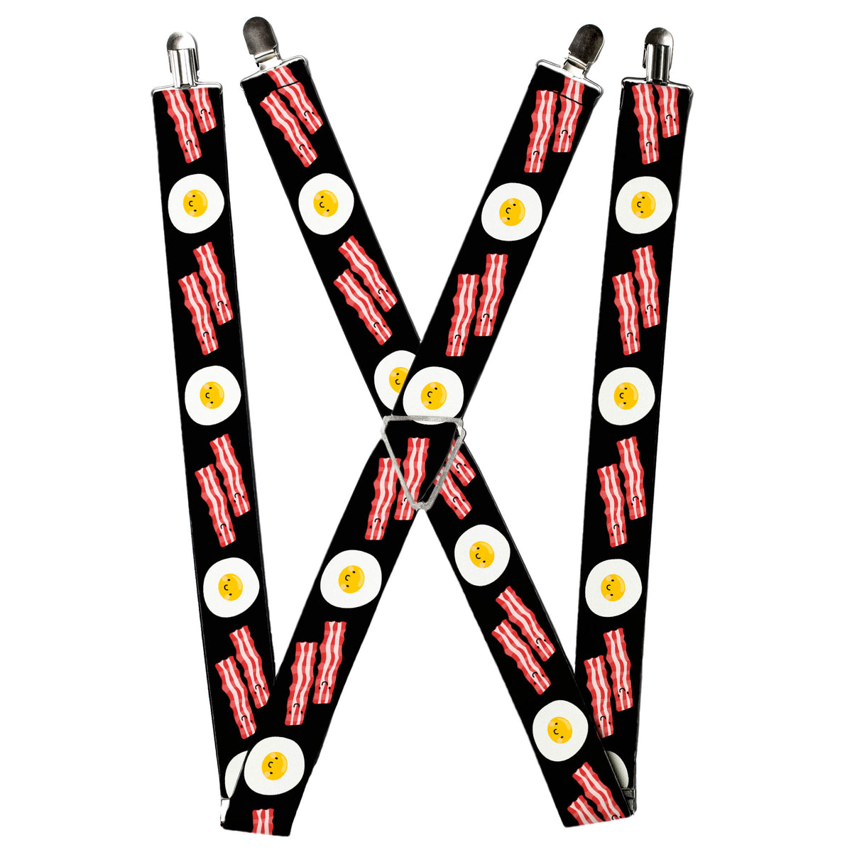 Suspenders - Bacon & Eggs Black Suspenders Buckle-Down