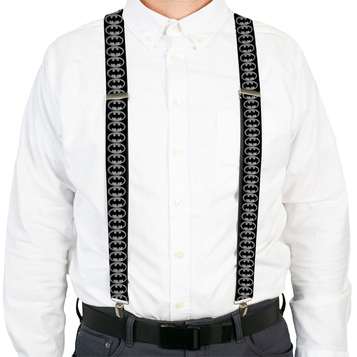 Suspenders - Batman Shield Black/Silver Suspenders DC Comics
