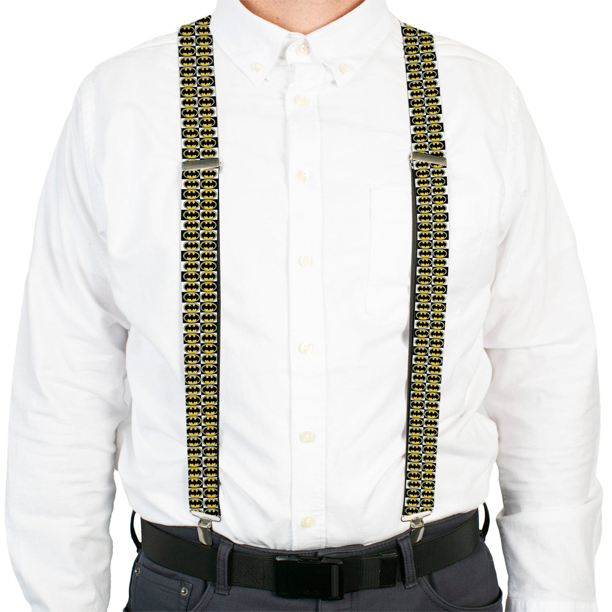 Suspenders - Batman Shield Checkers Suspenders DC Comics