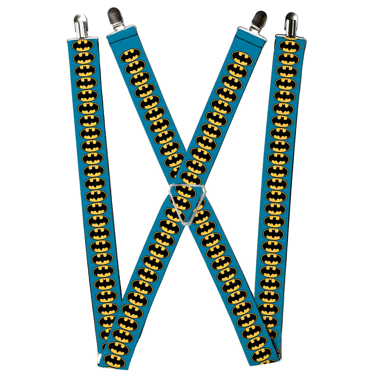 Suspenders - Bat Signal-3 Blue/Black/Yellow Suspenders DC Comics