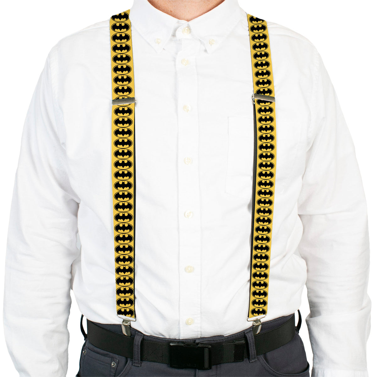 Suspenders - Bat Signal-3 Yellow/Black/Yellow Suspenders DC Comics