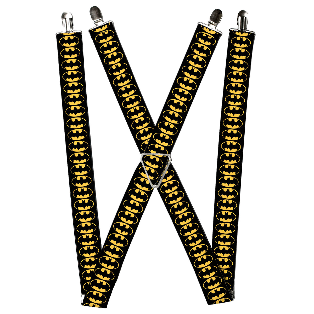 Suspenders - Bat Signal-2 Black/Yellow/Black Suspenders DC Comics
