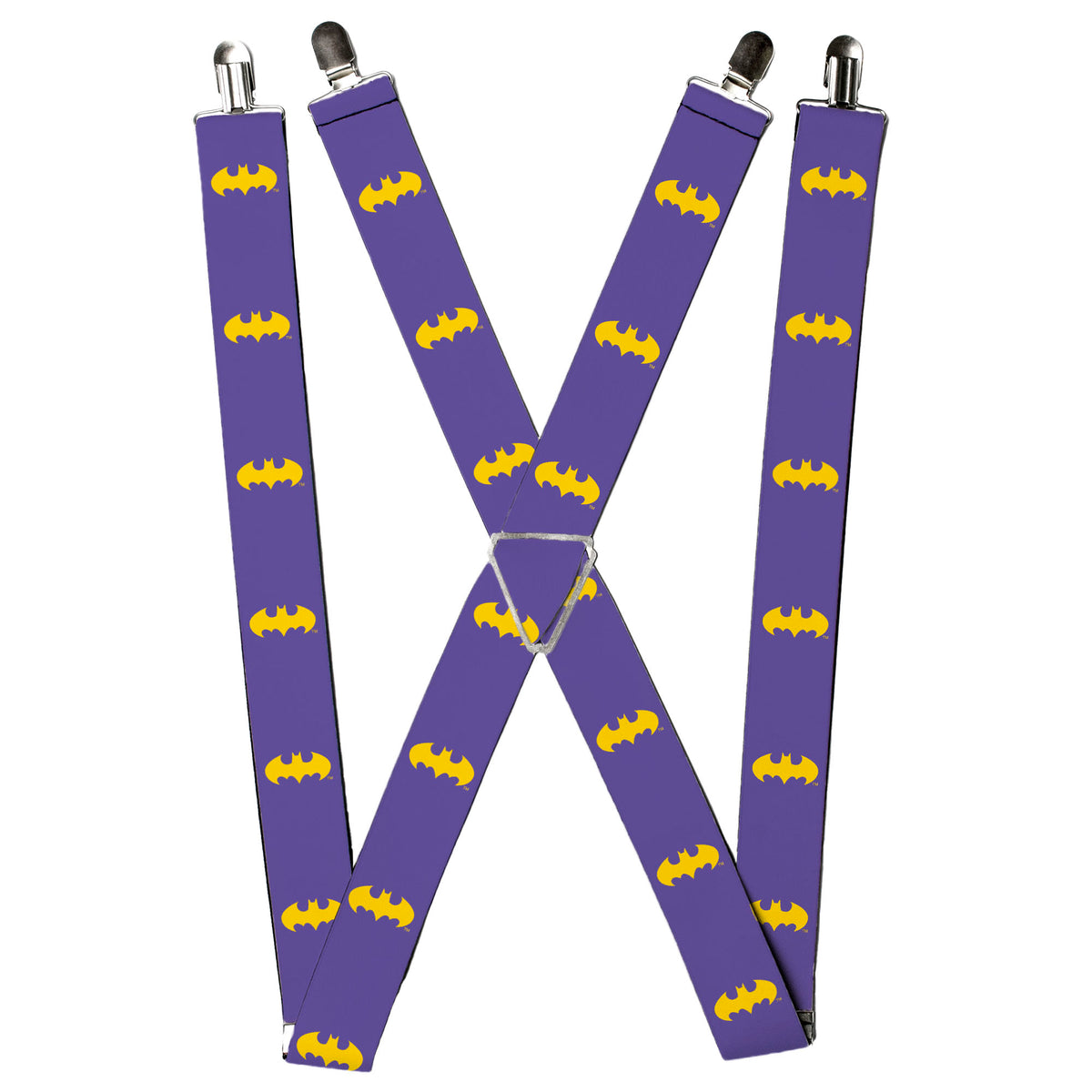 Suspenders - Bat Logo Purple/Gold Suspenders DC Comics