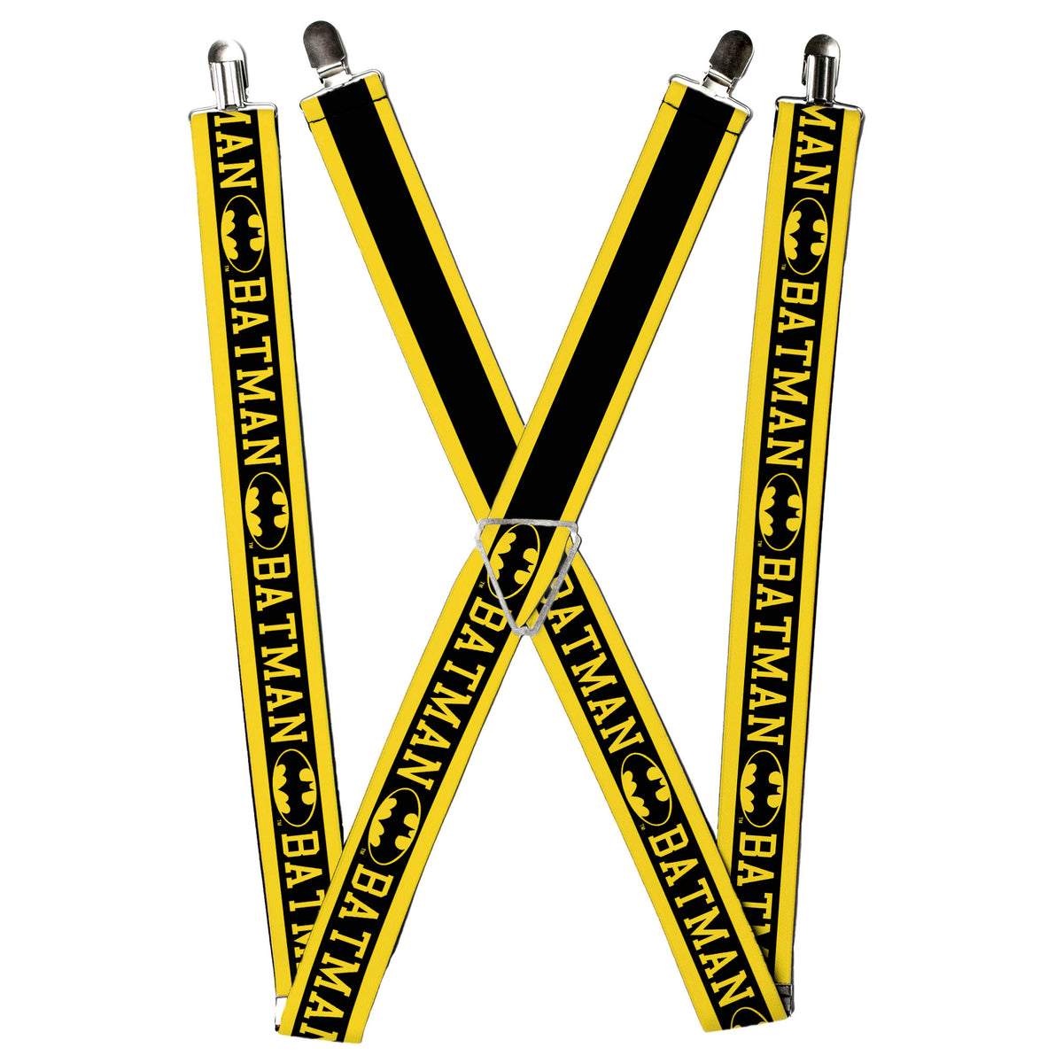 Suspenders - BATMAN/Logo Stripe Yellow/Black Suspenders DC Comics