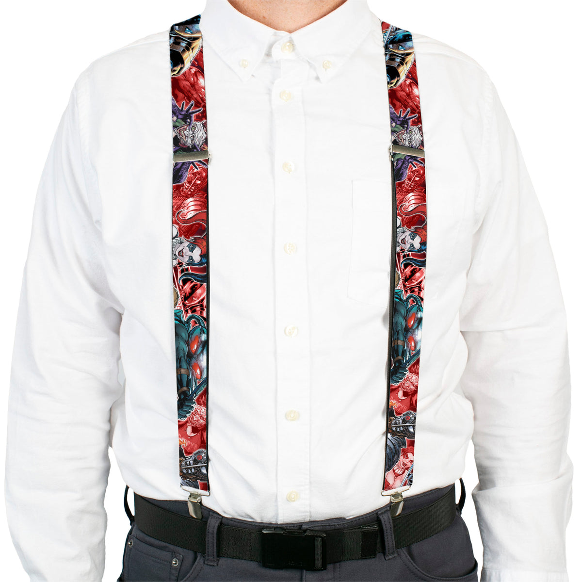 Suspenders - 5-Suicide Squad Villains Group Reds Suspenders DC Comics
