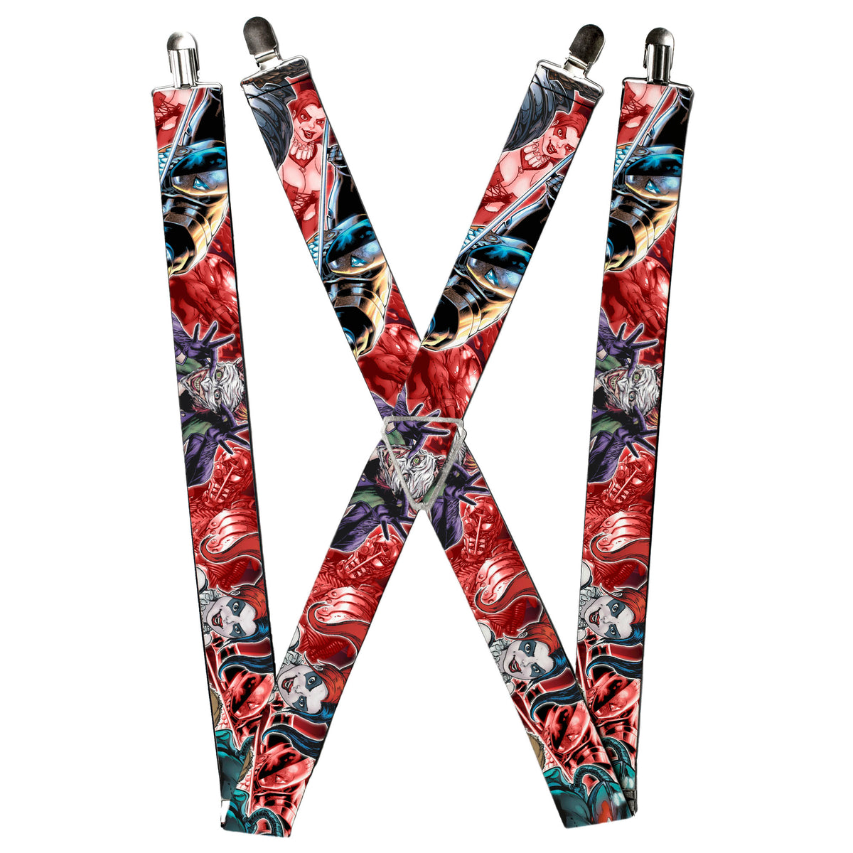 Suspenders - 5-Suicide Squad Villains Group Reds Suspenders DC Comics