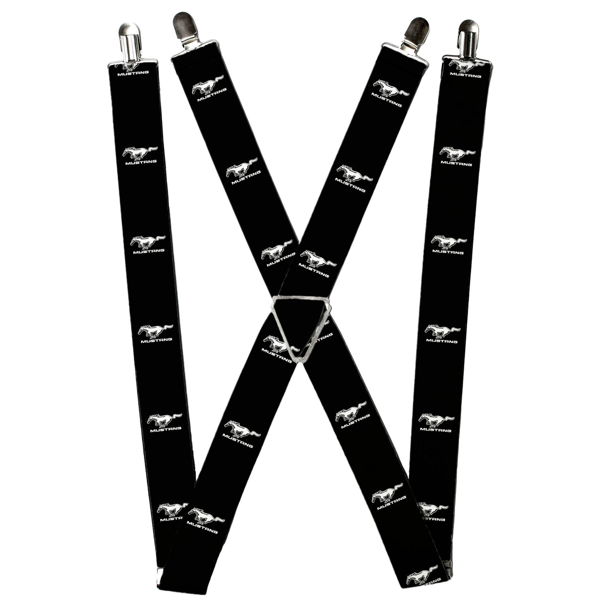 Suspenders - Ford Mustang Black/White Logo REPEAT Suspenders Ford