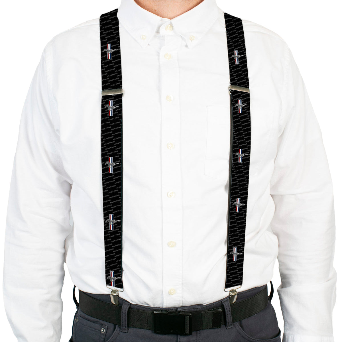 Suspenders - Ford Mustang w/Bars REPEAT w/Text Suspenders Ford