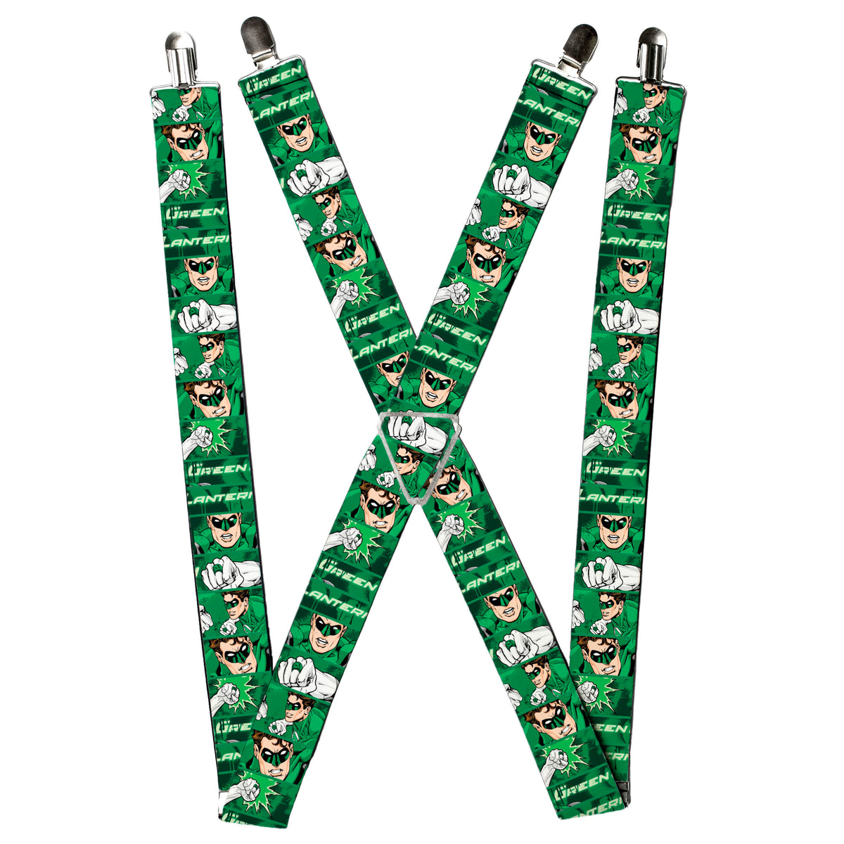 Suspenders - Green Lantern Green Glow w/Text Suspenders DC Comics