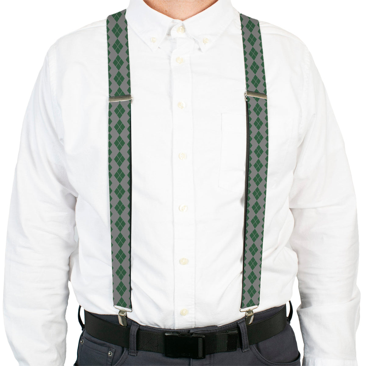 Suspenders - Joker Diamonds Gray/Green Suspenders DC Comics