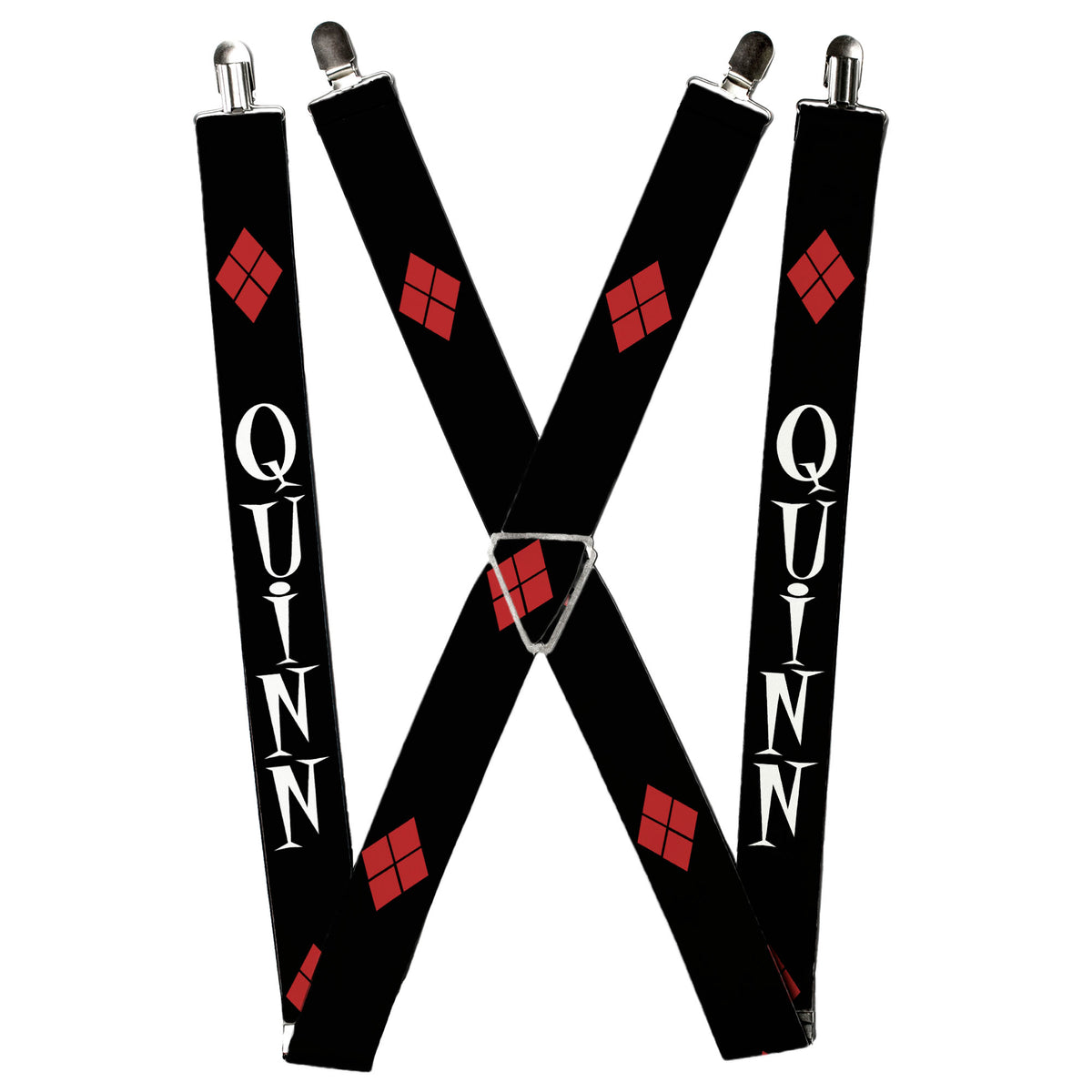 Suspenders - HARLEY/Diamonds Red/Black/White + QUINN/Diamonds Black/Red/White Suspenders DC Comics