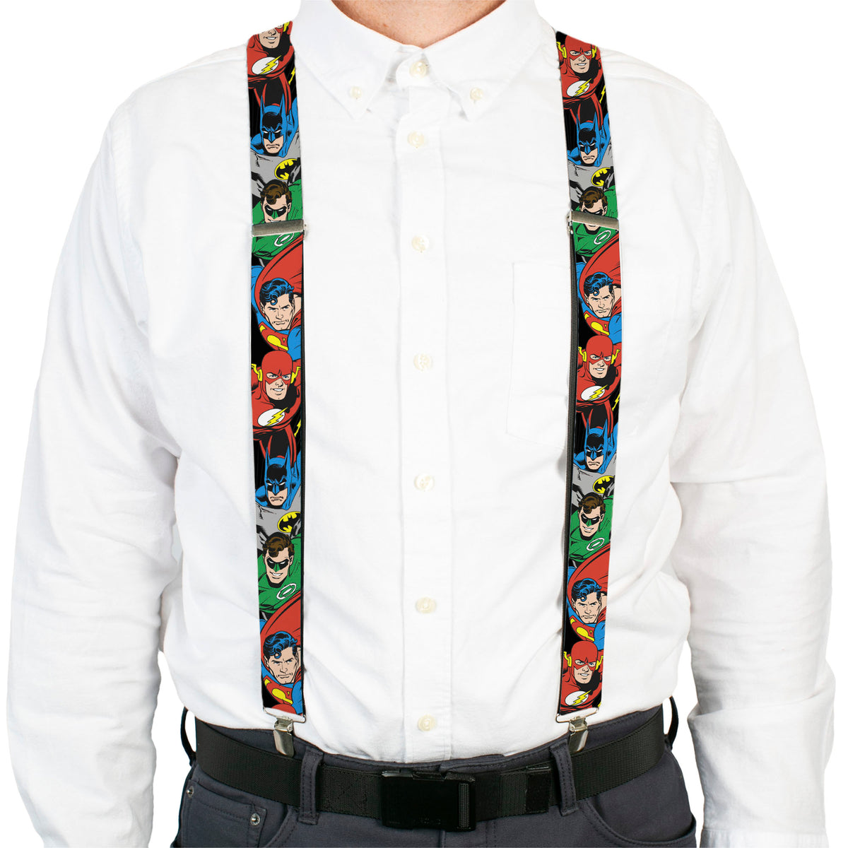 Suspenders - Justice League Superheroes CLOSE-UP New Suspenders DC Comics