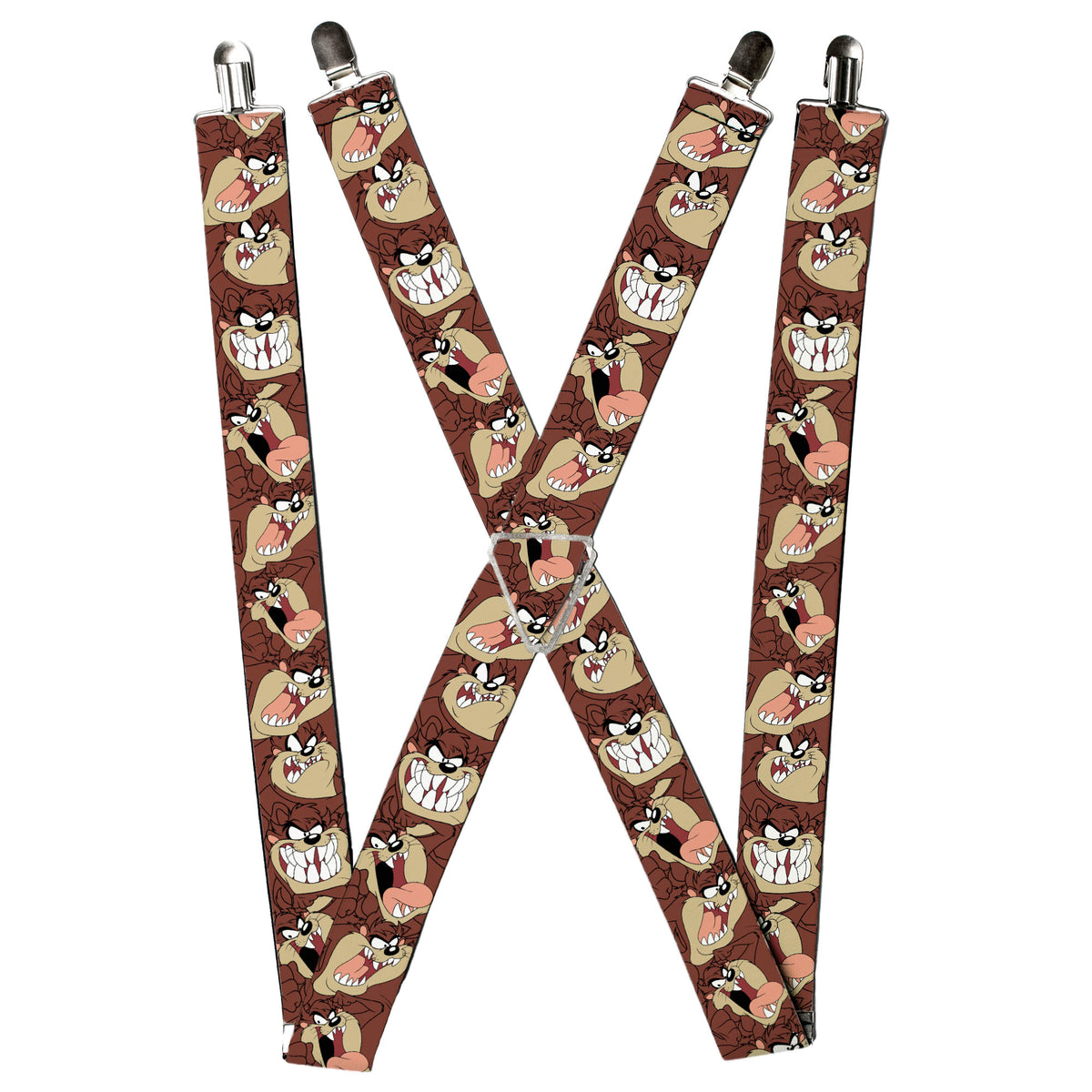 Suspenders - Tasmanian Devil Expressions Brown Suspenders Looney Tunes