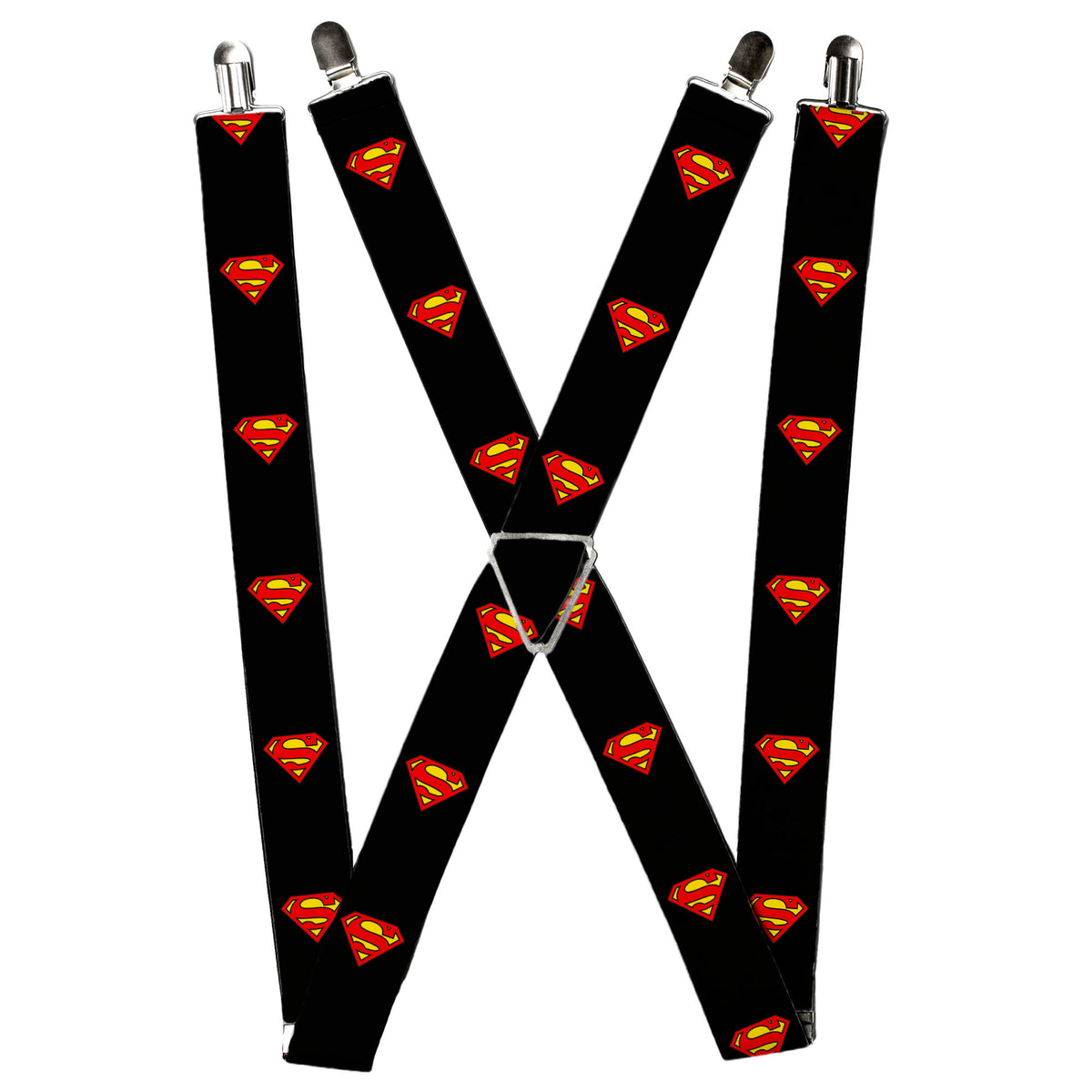 Suspenders - Superman Shield Black Suspenders DC Comics