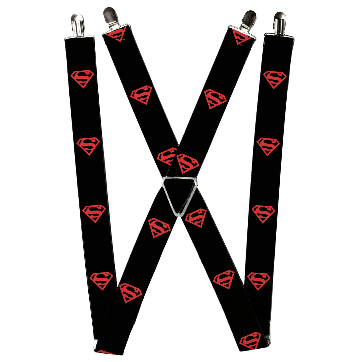Suspenders - Superboy Shield Black/Red Suspenders DC Comics