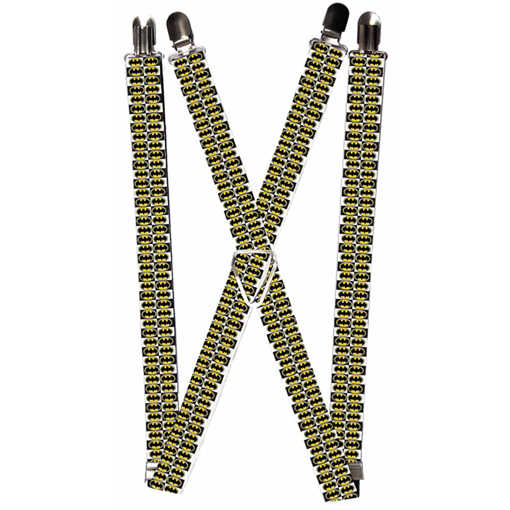 Suspenders - Batman Shield Checkers Suspenders DC Comics 1.0-Inch Wide Regular