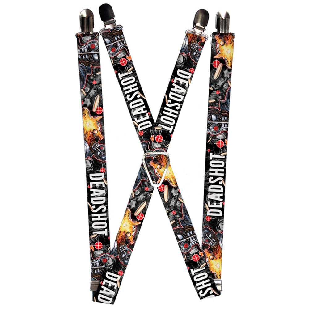 Suspenders - DEADSHOT Face/Pose/Targets/Bullets Suspenders DC Comics 1.0-Inch Wide Regular