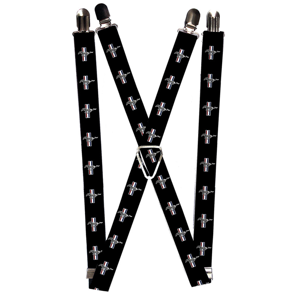 Suspenders - Ford Mustang w/Bars Logo REPEAT Suspenders Ford 1.0-Inch Wide Regular