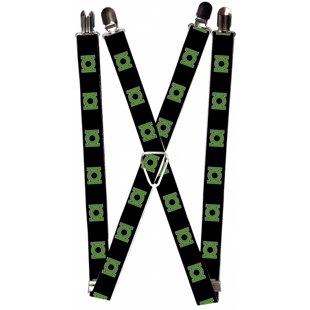 Suspenders - Green Lantern Logo Black/Green Suspenders DC Comics 1.0-Inch Wide Regular