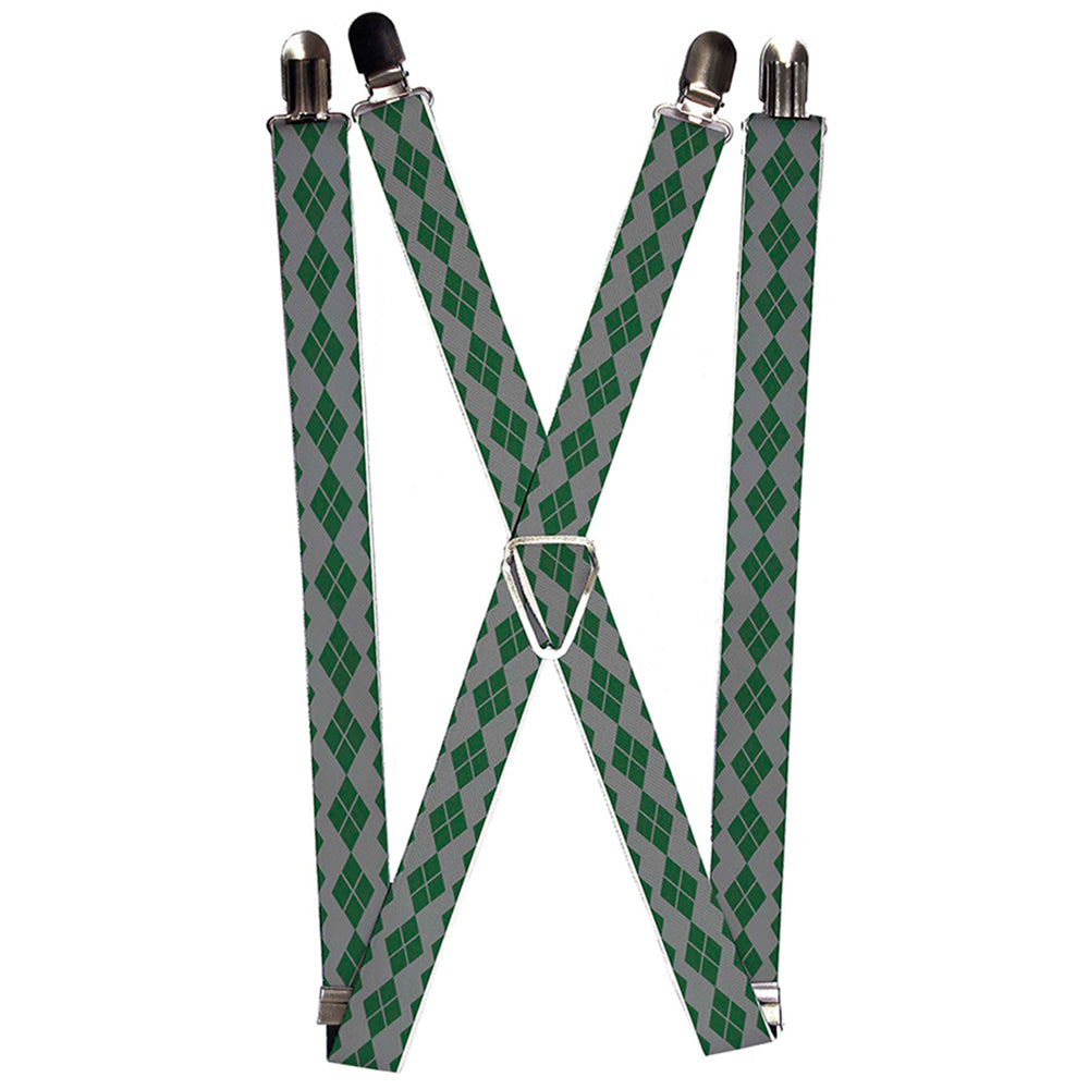 Suspenders - Joker Diamonds Gray/Green Suspenders DC Comics 1.0-Inch Wide Regular