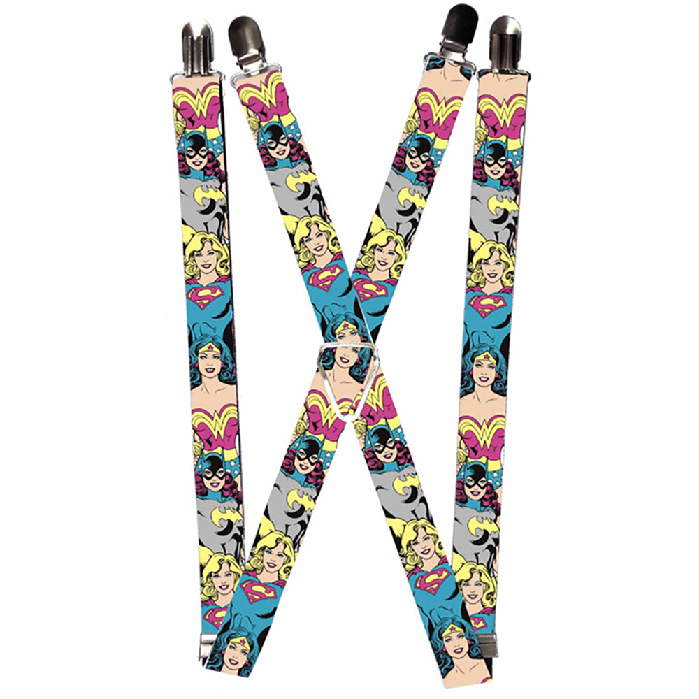 Suspenders - Batgirl/Supergirl/Wonder Woman Poses Suspenders DC Comics 1.0-Inch Wide Regular