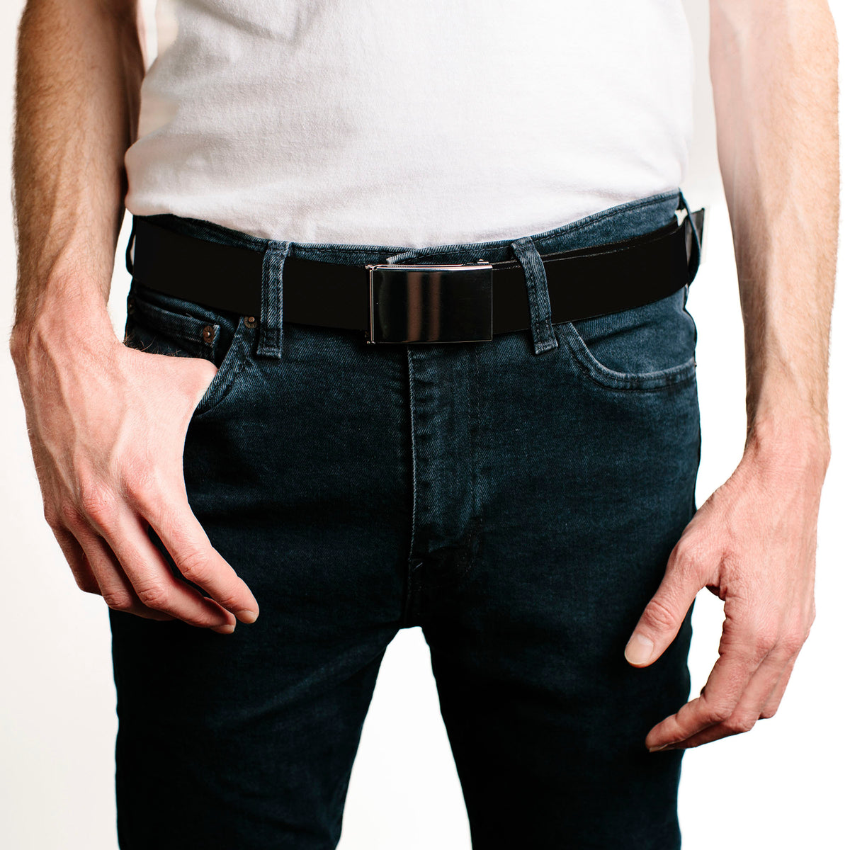 Black Buckle Web Belt - Black Webbing Web Belts Buckle-Down   
