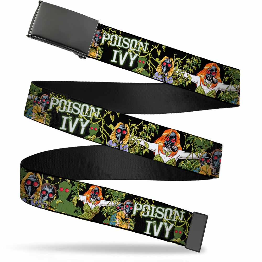Black Buckle Web Belt - Detective Comics Issue #752 Cover Gas Masked POISON IVY Webbing Web Belts DC Comics