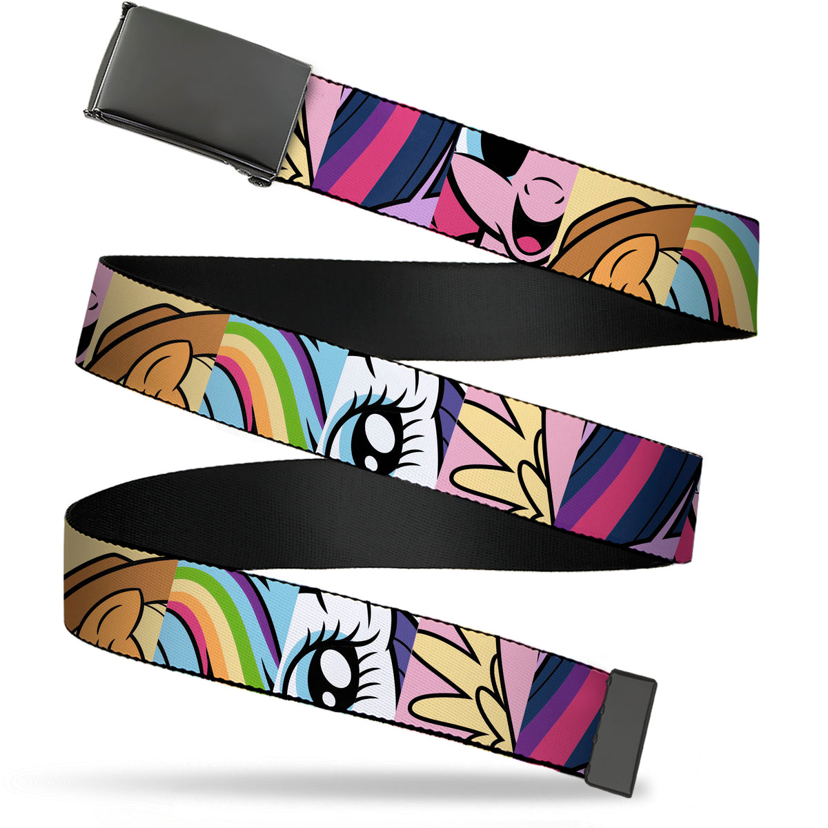 Web Belt Blank Black Buckle - My Little Pony Friendship is Magic Close-Up Blocks Webbing Web Belts Hasbro