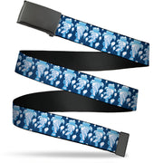 Web Belt Blank Black Buckle - The Year Without a Santa Claus Snow Miser Face Collage Blues Webbing Web Belts The Year Without A Santa Claus