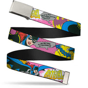 Chrome Buckle Web Belt - BATGIRL-IS SHE HERO OR VILLAIN? w/Batgirl in Action Webbing Web Belts DC Comics
