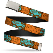 Chrome Buckle Web Belt - ZOINKS! & The Mystery Machine Webbing Web Belts Scooby Doo