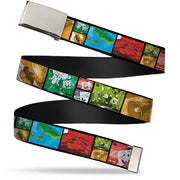 Web Belt Blank Chrome Buckle - Krusty Krab's Cam Scene Blocks Webbing Web Belts SpongeBob SquarePants