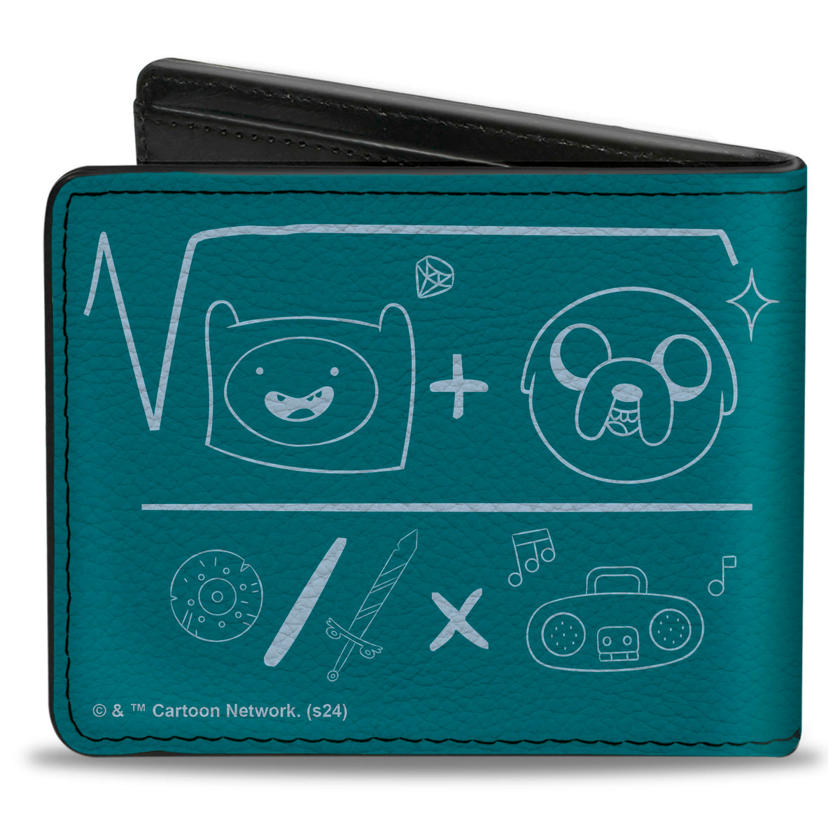 Bi-Fold Wallet - Adventure Time 100% ALGEBRAIC Formula Blue/White Bi-Fold Wallets Adventure Time