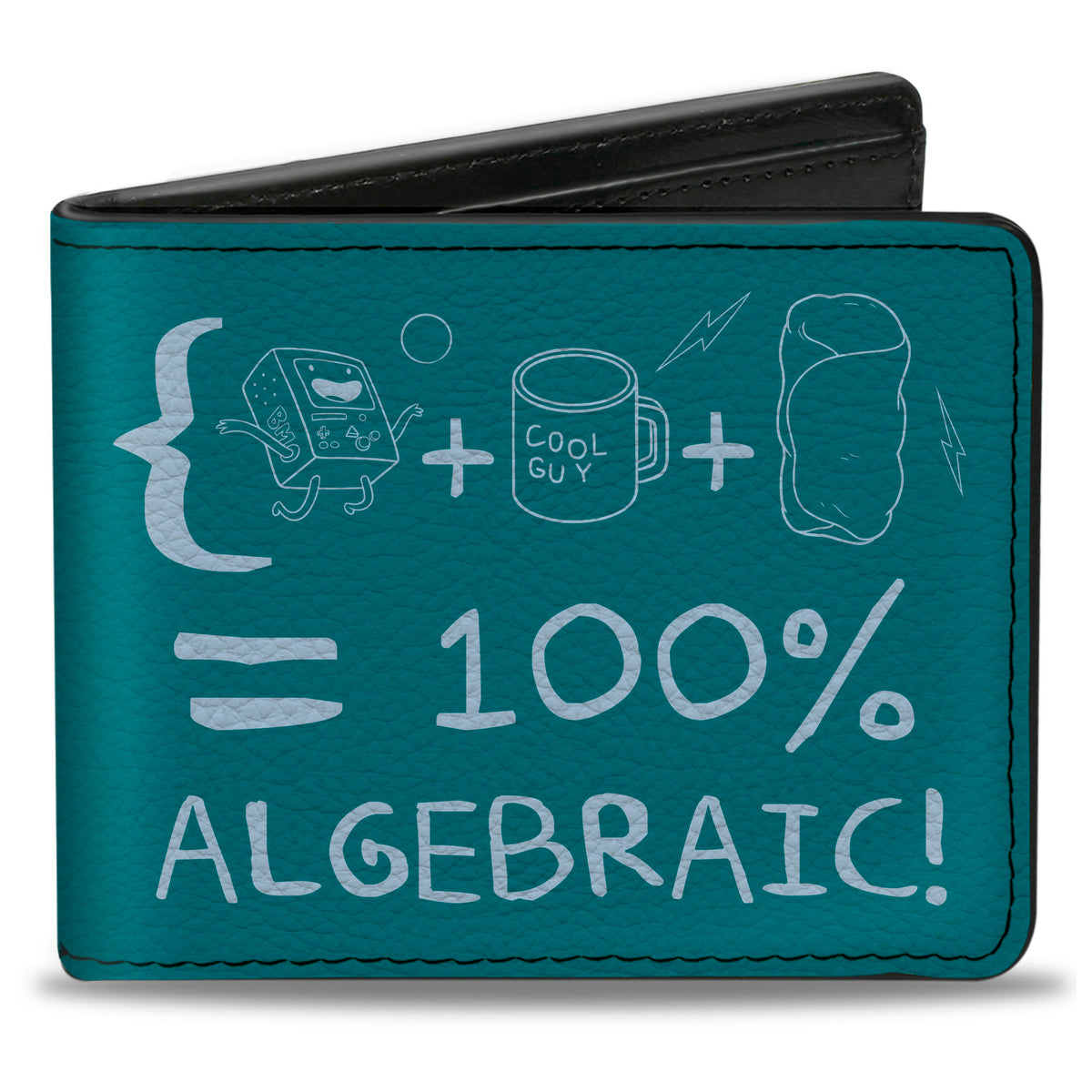 Bi-Fold Wallet - Adventure Time 100% ALGEBRAIC Formula Blue/White Bi-Fold Wallets Adventure Time
