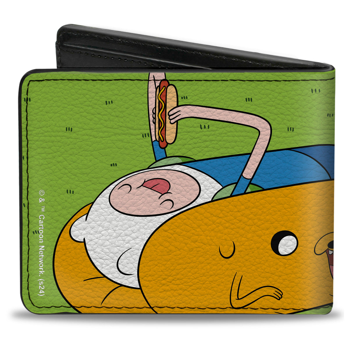 Bi-Fold Wallet - Adventure Time Jake Finn and BMO Hot Dog Picnic Scene Bi-Fold Wallets Adventure Time
