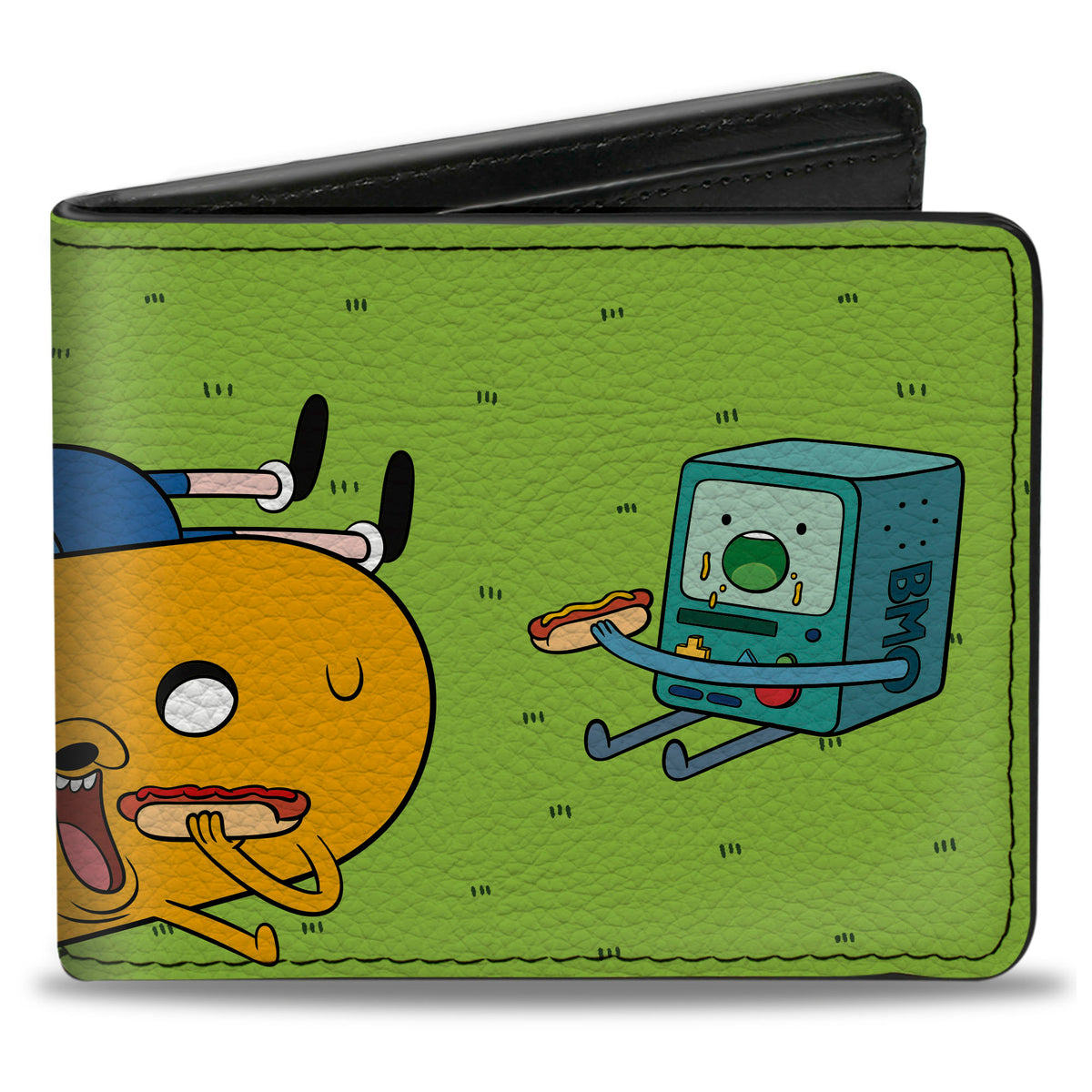 Bi-Fold Wallet - Adventure Time Jake Finn and BMO Hot Dog Picnic Scene Bi-Fold Wallets Adventure Time