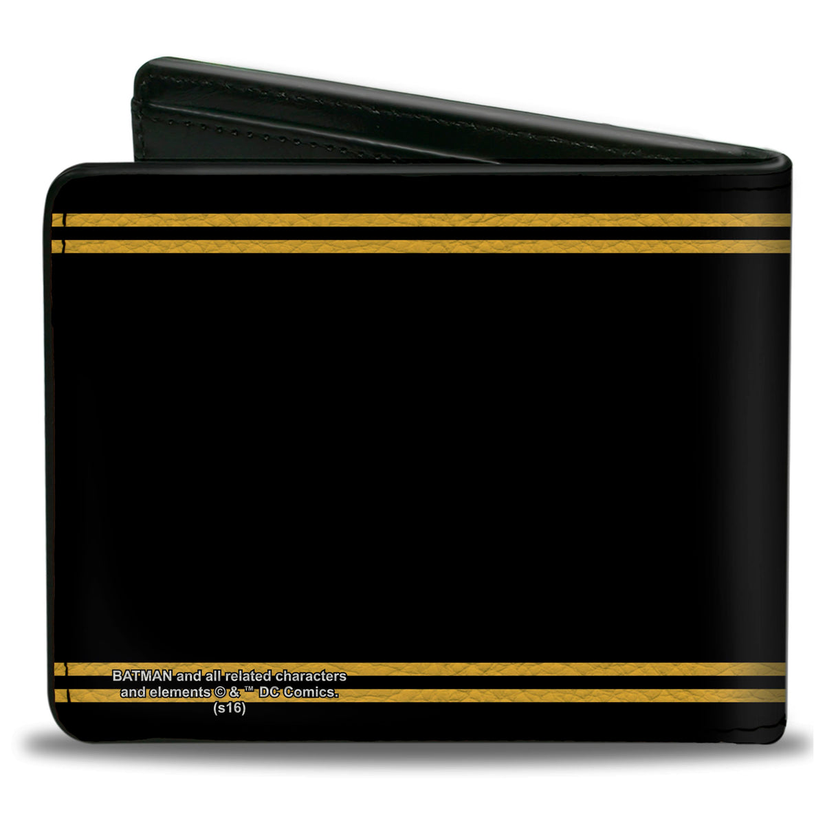 Bi-Fold Wallet - Batman Shield Double-Stripe Black Yellow Bi-Fold Wallets DC Comics