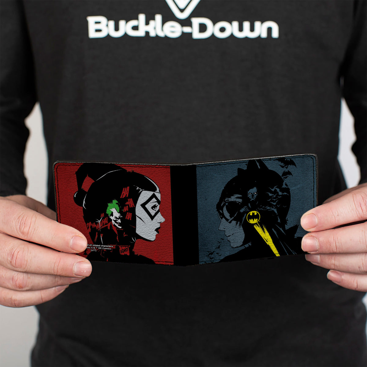 Bi-Fold Wallet - Catwoman Batman Gray Black Yellow + Harley Quinn Joker Red Black White Bi-Fold Wallets DC Comics