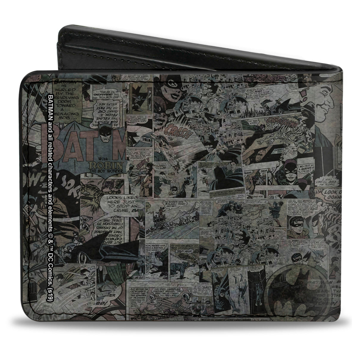 Bi-Fold Wallet - Batman Face Comic Scenes Bi-Fold Wallets DC Comics