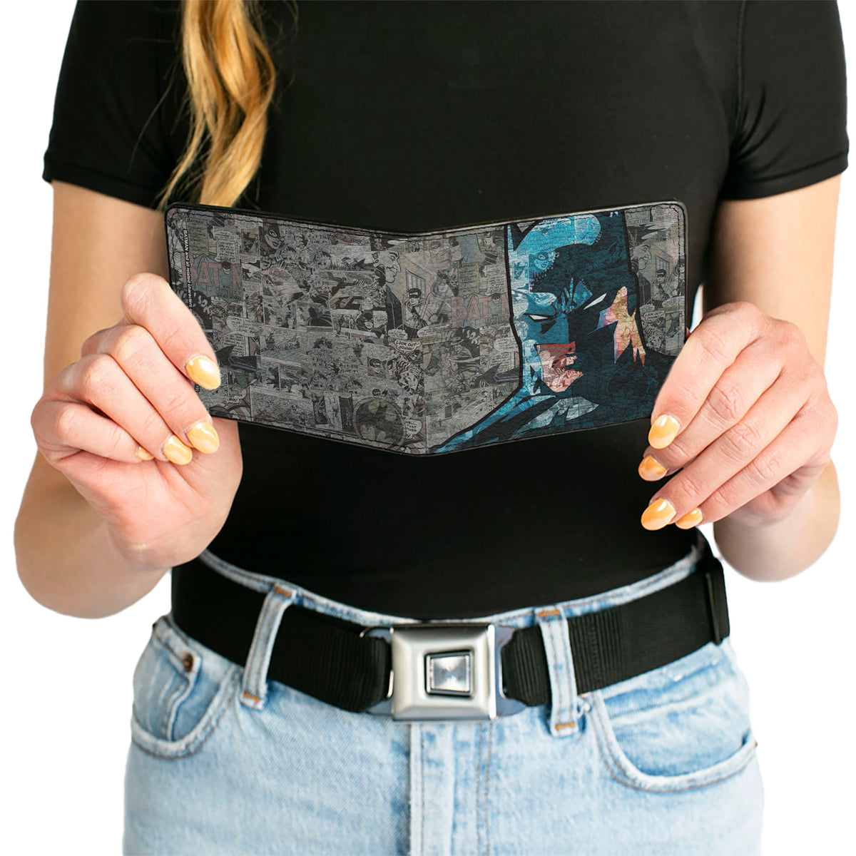 Bi-Fold Wallet - Batman Face Comic Scenes Bi-Fold Wallets DC Comics