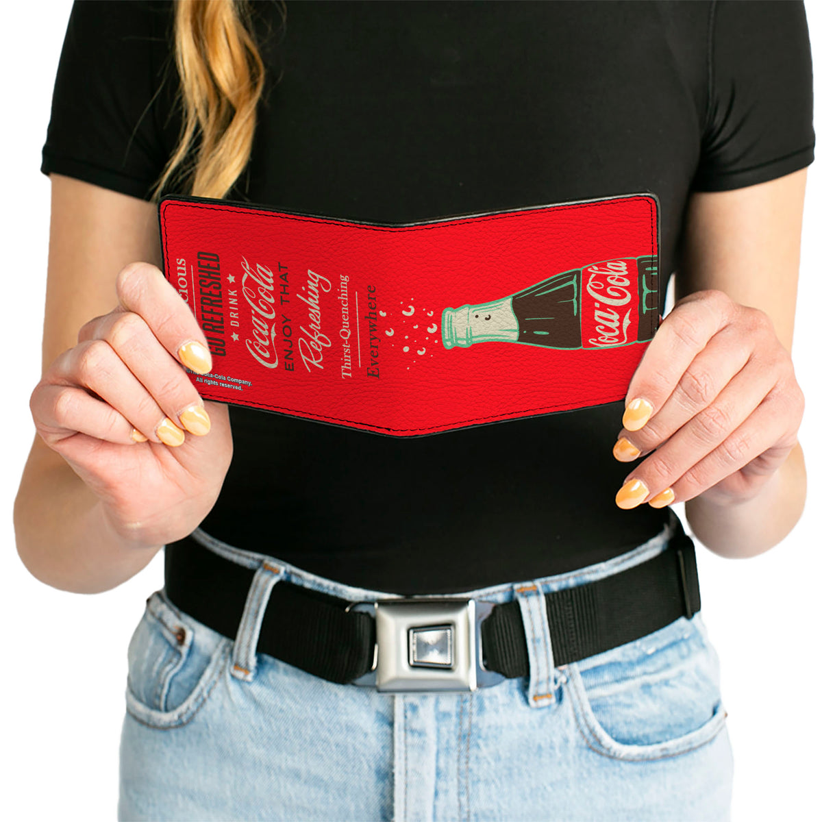 Bi-Fold Wallet - Coca-Cola ENJOY THAT EVERYWHERE Bottle Red/White/Brown Bi-Fold Wallets Coca-Cola