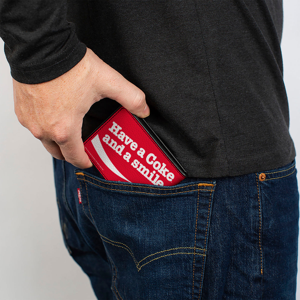 Bi-Fold Wallet - Coca-Cola HAVE A COKE AND A SMILE Wave Red/White Bi-Fold Wallets Coca-Cola