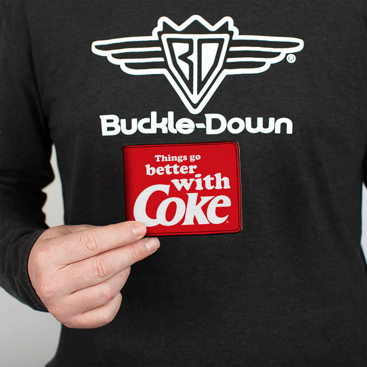 Bi-Fold Wallet - THINGS GO BETTER WITH COKE Logo Red/White Bi-Fold Wallets Coca-Cola